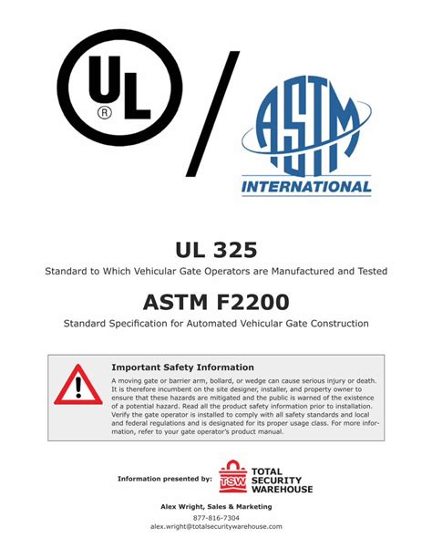 ul 325 astm